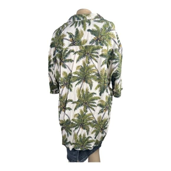 Paradise Found Honolulu Palm Tree Rayon Hawaiian Shirt - Picture 2 of 3